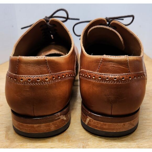 TAFT The Beck Handcrafted Brogue Wingtip Leather Dress Shoe Burnt Honey Mens 13 main image 8